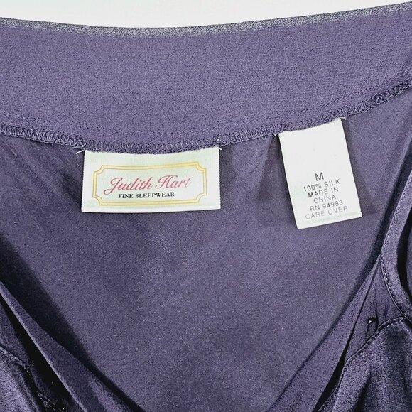 Vtg Y2K Judith Hart Silk Slip Dress M Purple Dark Fairy Goth Whimsigoth Festival - Picture 3 of 13